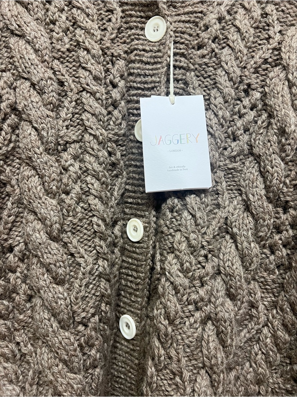 NWT jaggery London Milagro cardigan in walnut size 2 - Picture 7 of 8